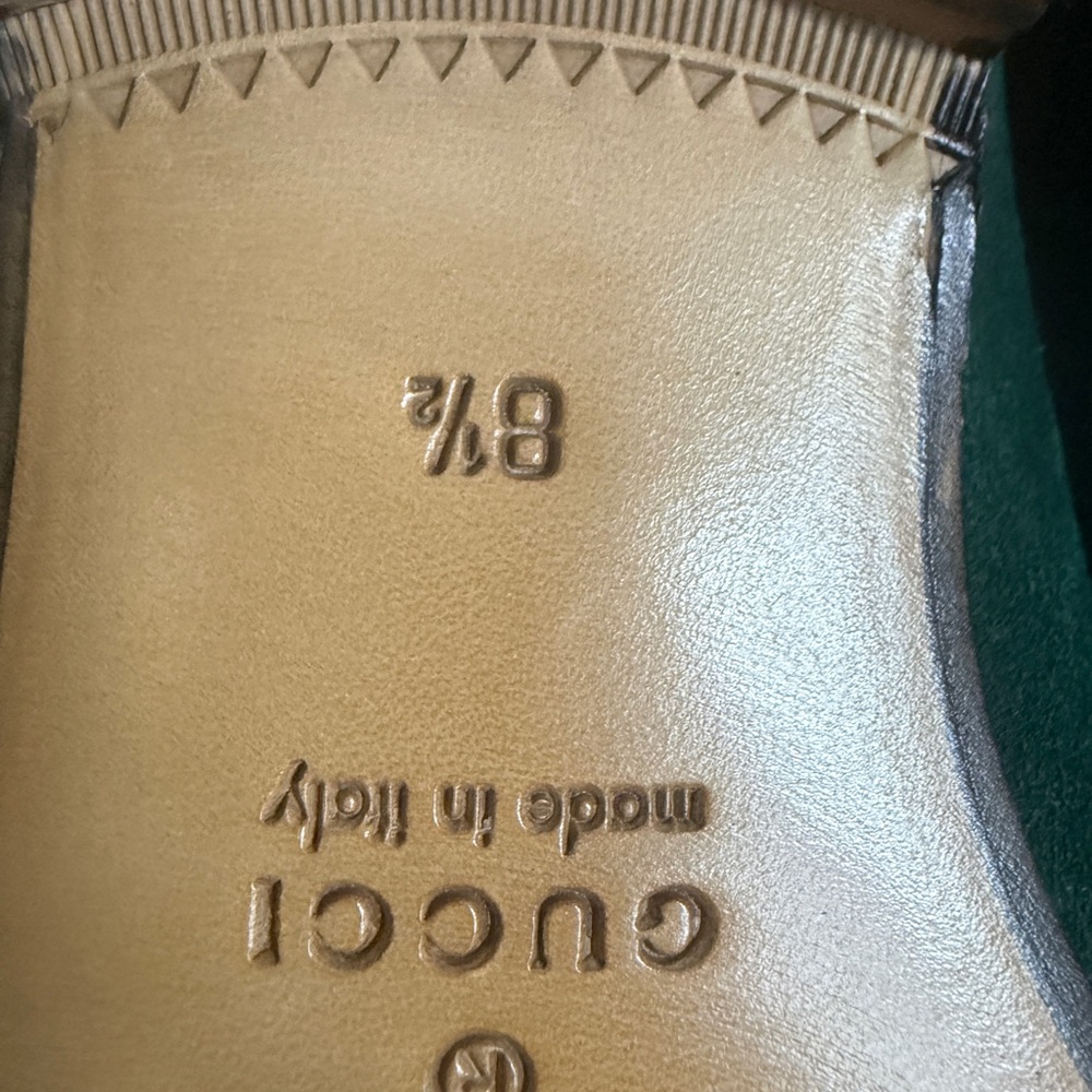 $1,090 Gucci Green Suede Loafers men’s 9 - Picture 9 of 12